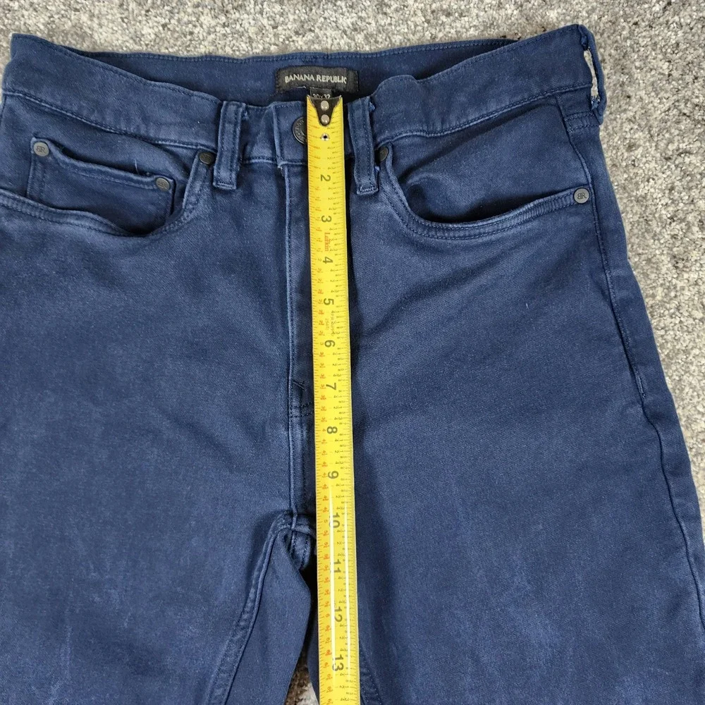 Banana Republic Pants Mens 30x32 Navy Blue Slim Stretch Chino EUC MSRP 140